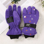 Outdoor Sports Riding Fleece-lined Thickened Finger Children's Ski Gloves - Cindi Book