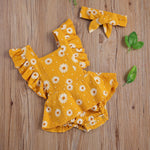 Strap Four-color Chrysanthemum One-piece Romper Dress Triangle Romper Headband - Cindi Book