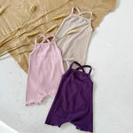 Baby Sunken Stripe Camisole One-piece Romper - Cindi Book