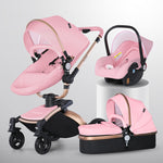 High Landscape Baby Stroller 360-degree Rotation 3-in-1 Basket Foldable - Cindi Book