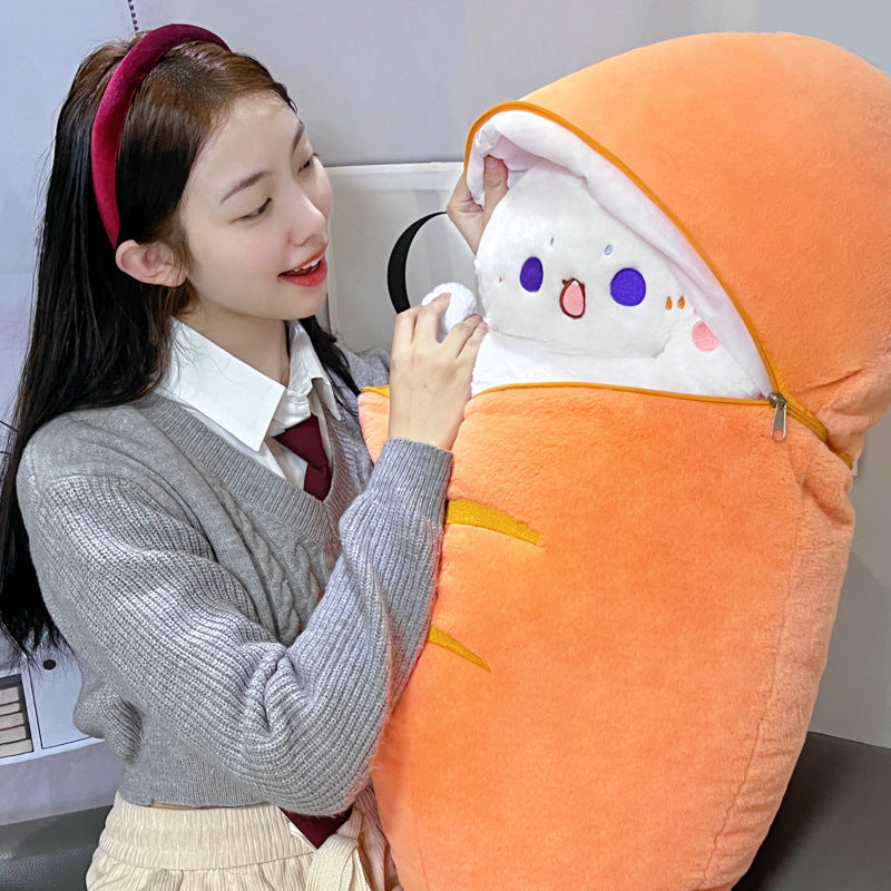 Radish Rabbit Doll Cat Pillow Toy - Cindi Book