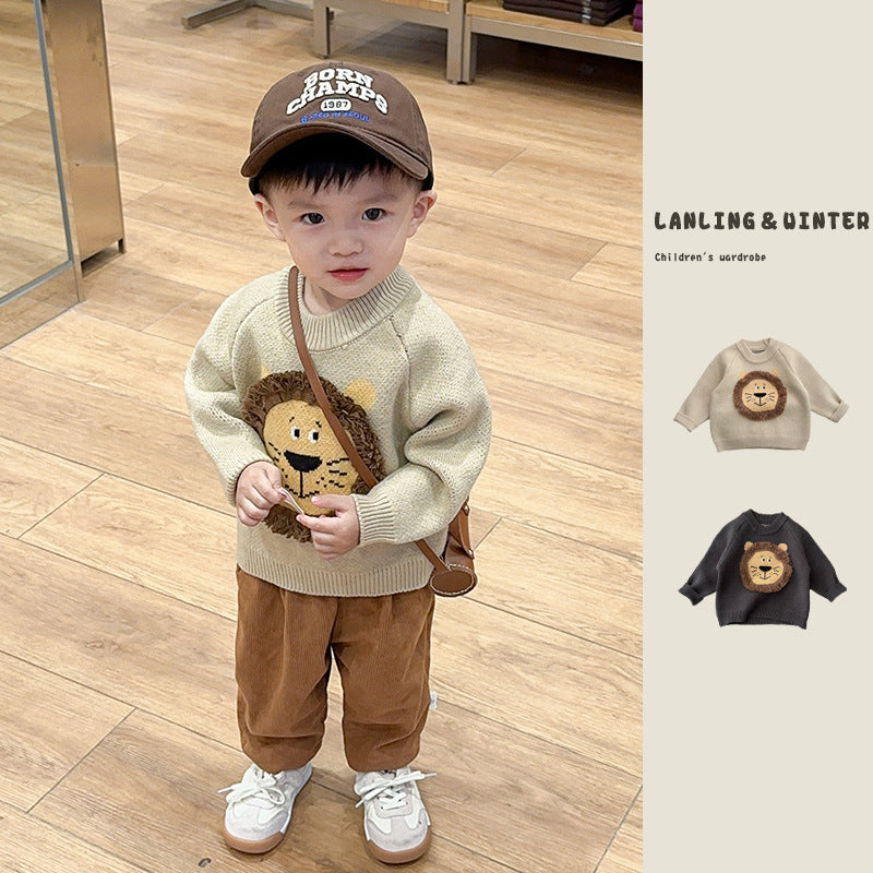 Boys Western Style Pullover Sweater