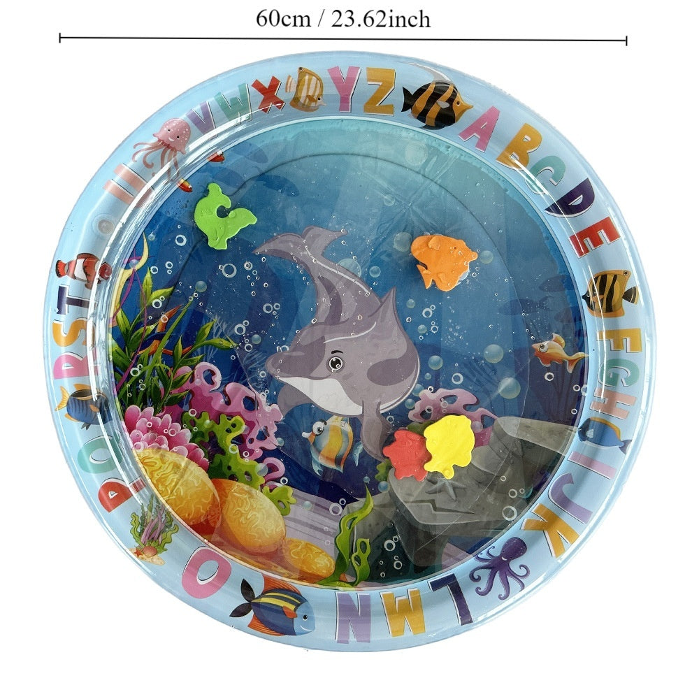 Children's Inflatable Marine Animal Racket Water Cushion Baby Crawling Racket Water Bag Racket Water Cushion Climbing Pad - Cindi Book