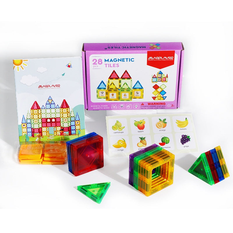 65cm Colorful Window Childrens Magnetic Building Toy Educational Magnetic Blocks