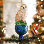 Old World Christmas Owl Tree Top - hand-blown glass Christmas tree ornament