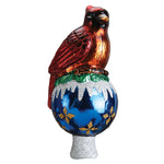 Old World Christmas Cardinal Tree Top Ornament - hand-blown glass Christmas tree ornament (view 3)