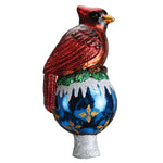 Old World Christmas Cardinal Tree Top Ornament - hand-blown glass Christmas tree ornament (view 5)