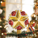 Old World Christmas Swirly Star Tree Top - hand-blown glass Christmas tree ornament