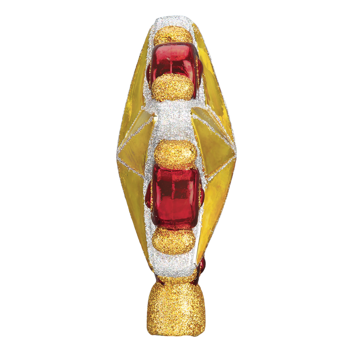 Old World Christmas Swirly Star Tree Top - hand-blown glass Christmas tree ornament (view 4)