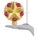 Old World Christmas Swirly Star Tree Top - hand-blown glass Christmas tree ornament (view 5)