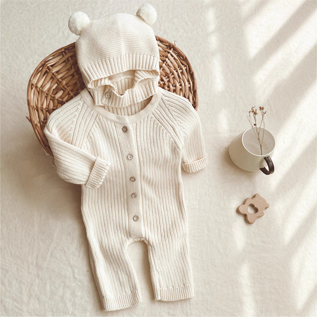 Children's Fart Outfit Romper with Bear Hat