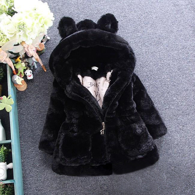 A girl's fur coat for autumn and winter - Cindi Book