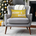 Old World Christmas 20" Merry & Bright Rectangle Pillow - Christmas throw pillow