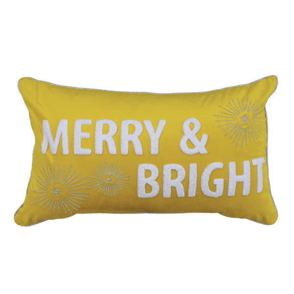 Old World Christmas 20" Merry & Bright Rectangle Pillow - Christmas throw pillow (view 2)