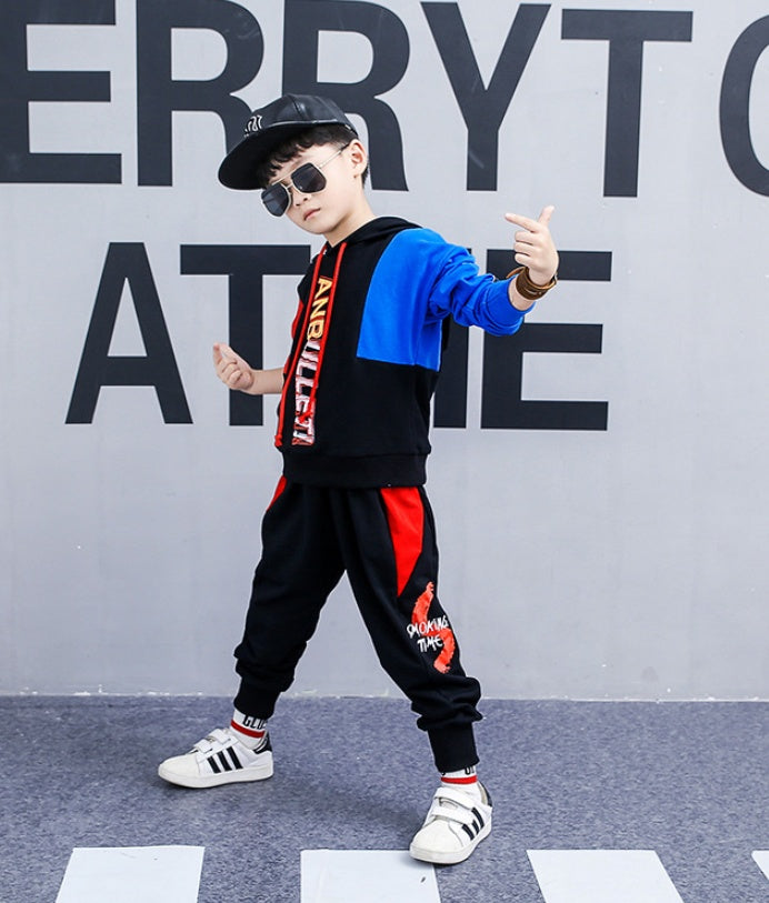 Boys spring suit new Korean children's clothing in the big boy boy long-sleeved sports two-piece suit tide clothes - Cindi Book
