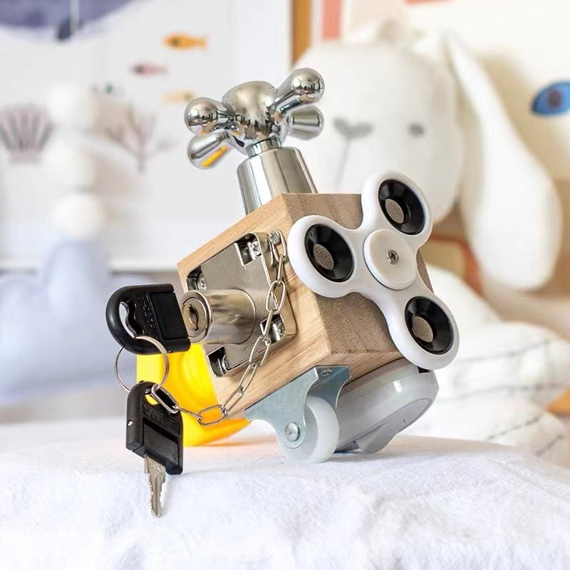 Amazon Children's Montessori Life Busy Block Baby Enlightenment Early Education Teaching Aids Educational Unlocking Toy Busy Board - Cindi Book