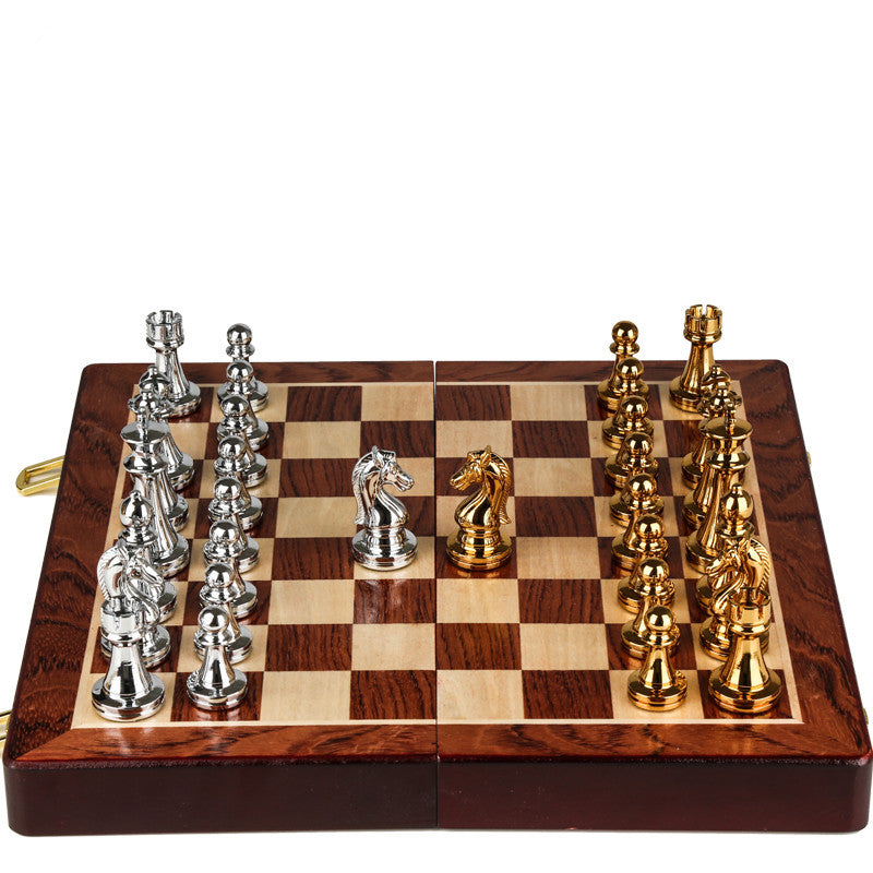 Chess Premium Gift Box Metal Bronze Children's Folding - Cindi Book
