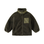 Thickened Coat Baby Fleece Stand Collar Stitching Top - Cindi Book