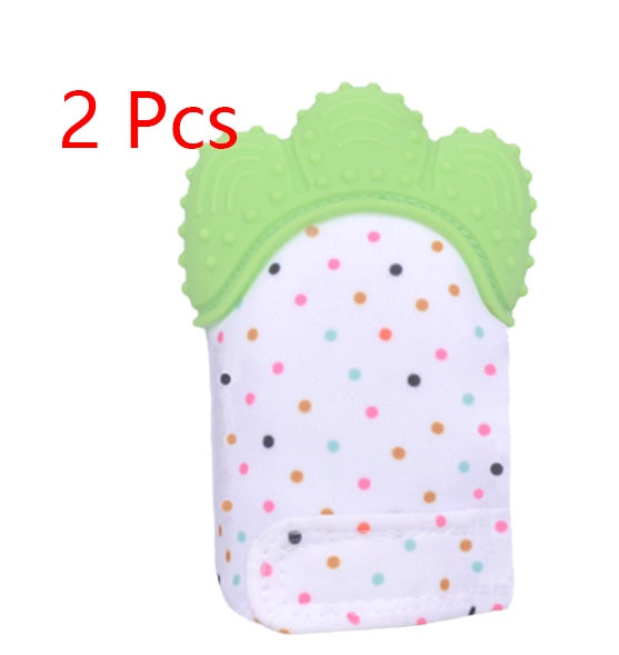 Baby teether baby anti-bite silicone molar gloves children's sound toys - Cindi Book
