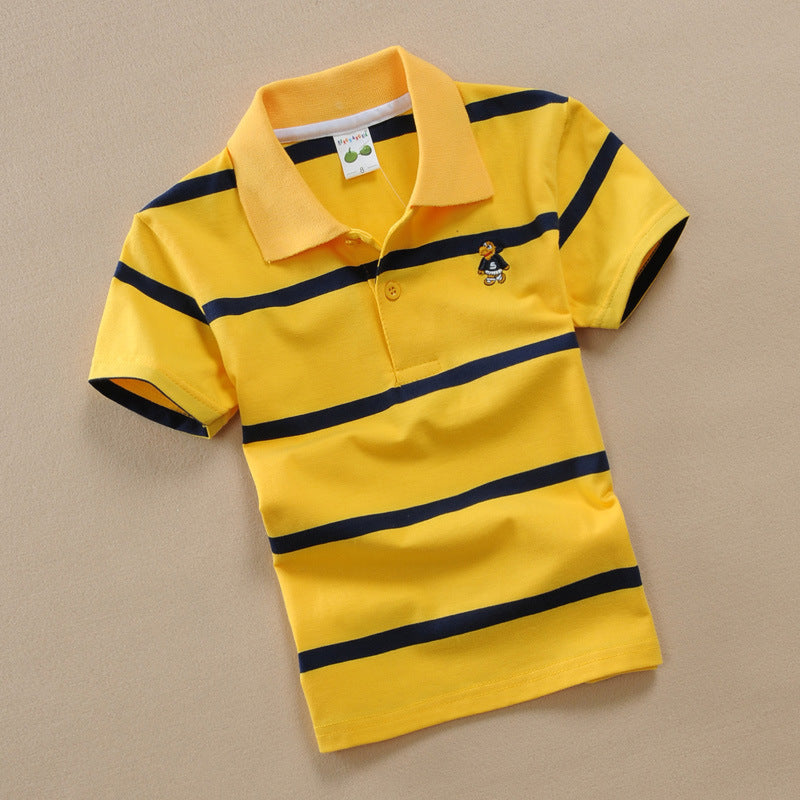College Style Boys Polo Short Seeve T-shirt - Cindi Book