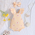 Short Sleeve Casual Rompers Jumpsuit Girls With Headdress - Cindi Book