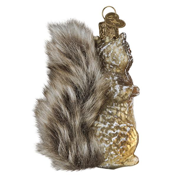 Old World Christmas Vintage Squirrel Ornament - hand-blown glass Christmas tree ornament (view 4)
