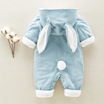 The new cotton padded cotton baby romper thickened chinchilla hooded cotton baby Onesies newborn go climbing clothes - Cindi Book