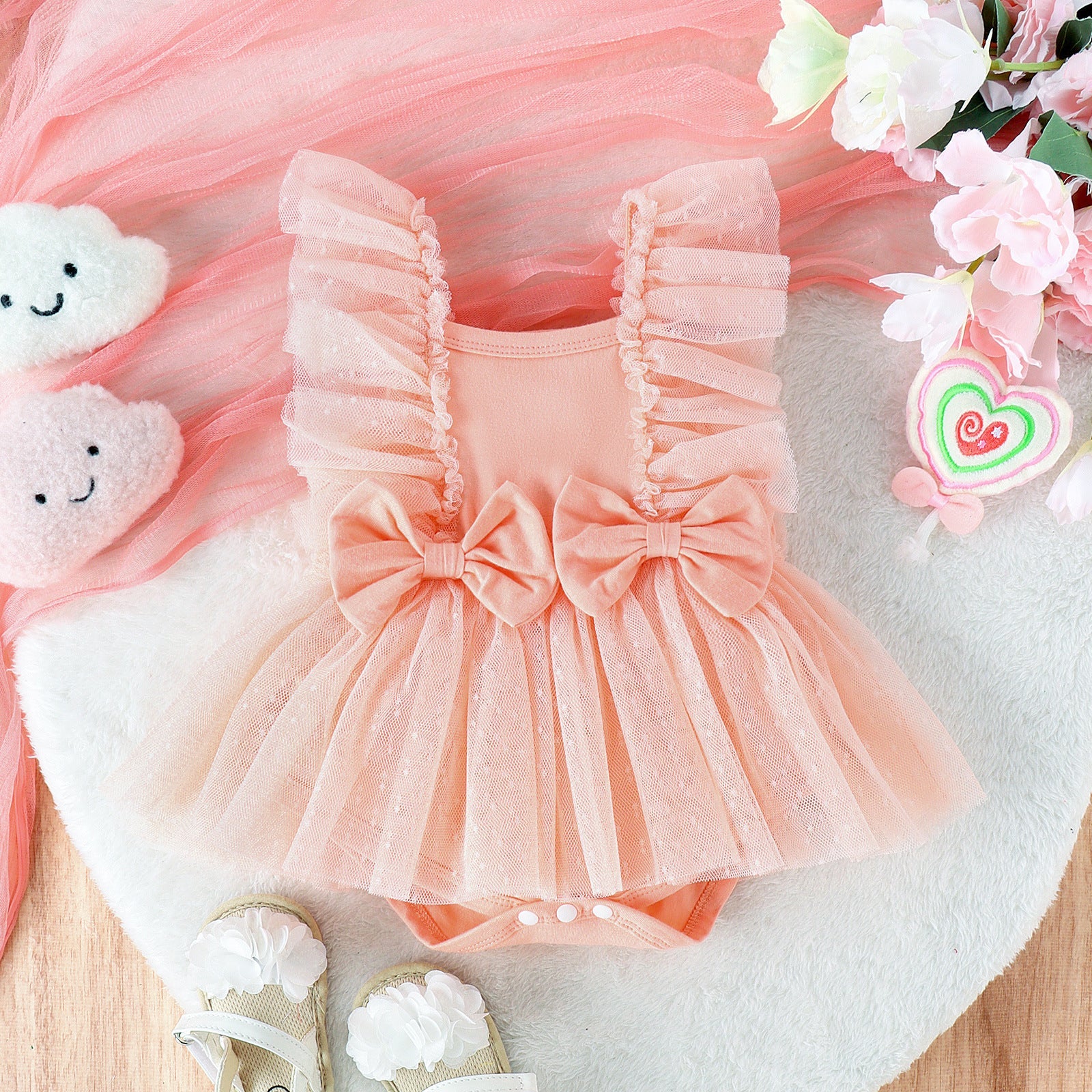 Jumpsuit Baby Net Skirt Princess Poris Dress Baby Skirt Baby Body Pants Jumpsuit - Cindi Book