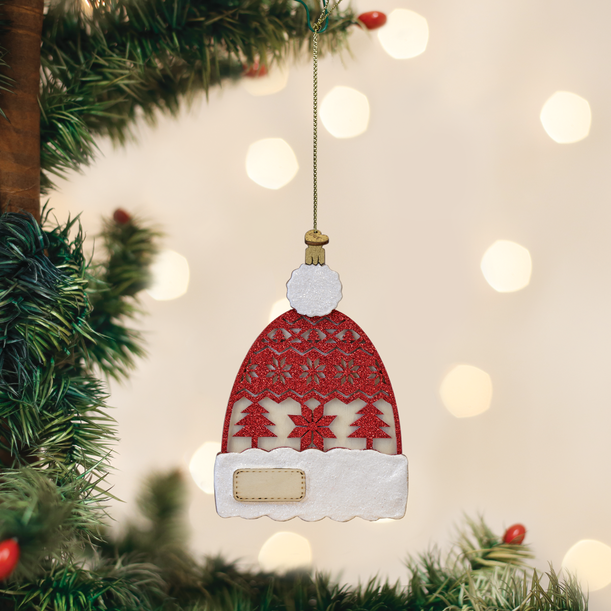 Old World Christmas Cozy Cap Surprise Ornament - hand-blown glass Christmas tree ornament (view 2)