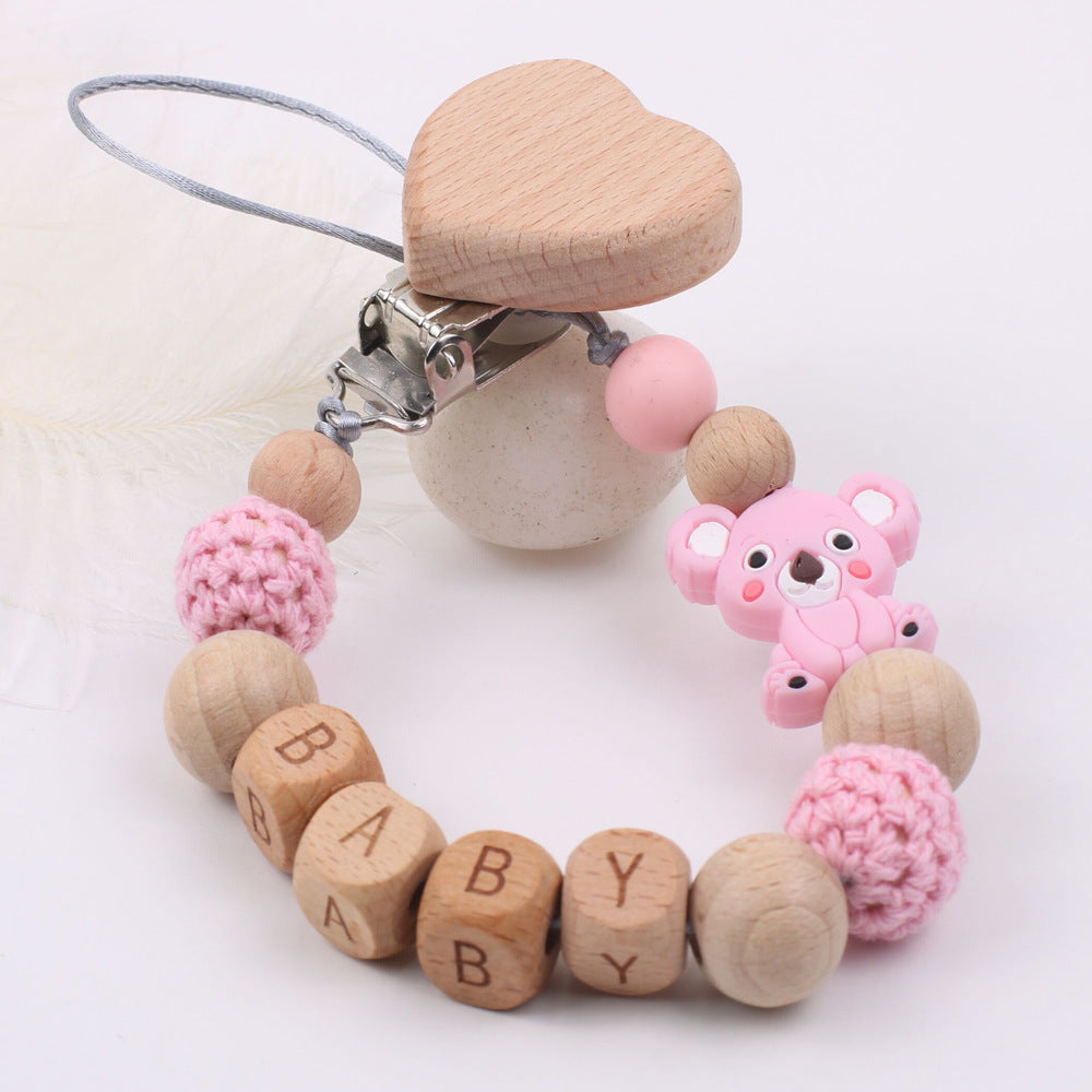 Baby products soothing beech wood mouth chain clip - Cindi Book