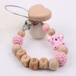 Baby products soothing beech wood mouth chain clip - Cindi Book