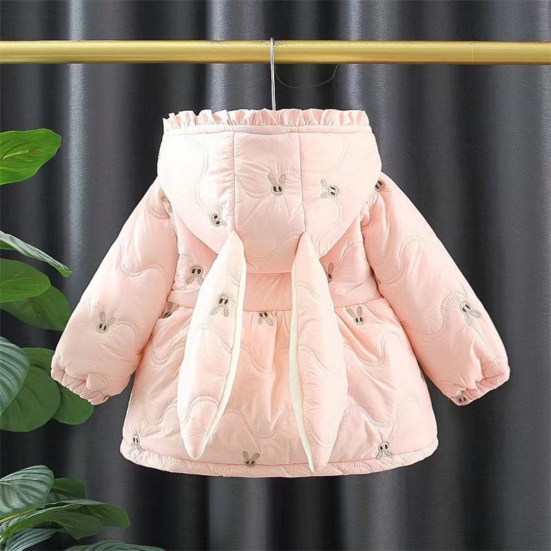 Girls Thickened Cotton Padded Coat Winter Clothes Children's Cotton Wadded Jacket Western Style Winter - Cindi Book