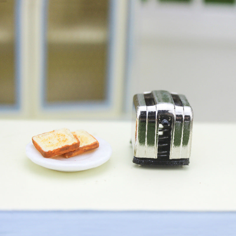 Miniature Candy Toy Kitchen Small Cloth Dollhouse Accessories Mini Breakfast Bread Maker - Cindi Book