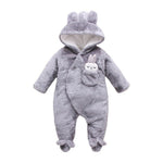 Solid Color Cartoon Baby One-piece Thick Cotton Velvet Suit - Cindi Book