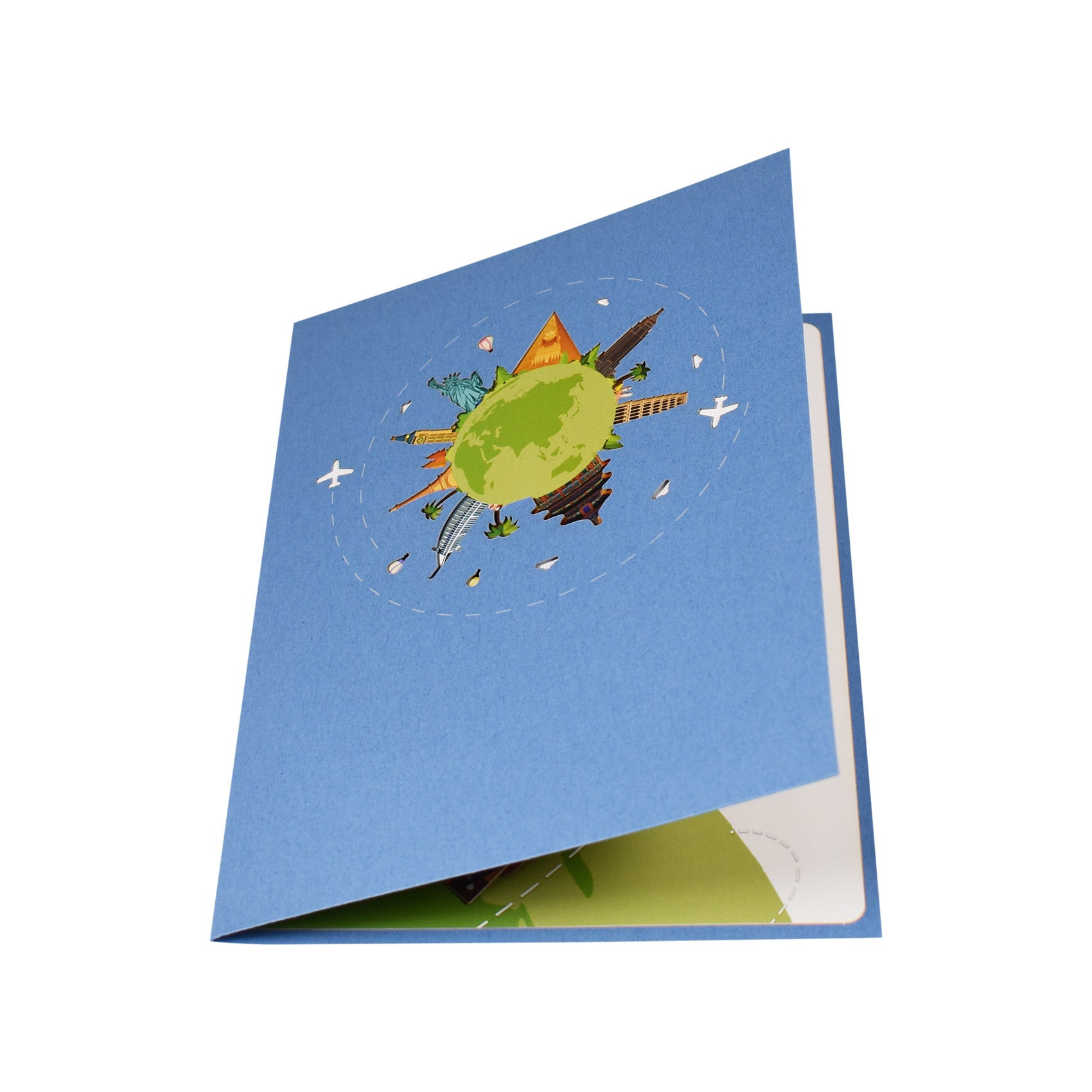 3D Three-dimensional Travel Card Handmade Card Paper Carving - Cindi Book
