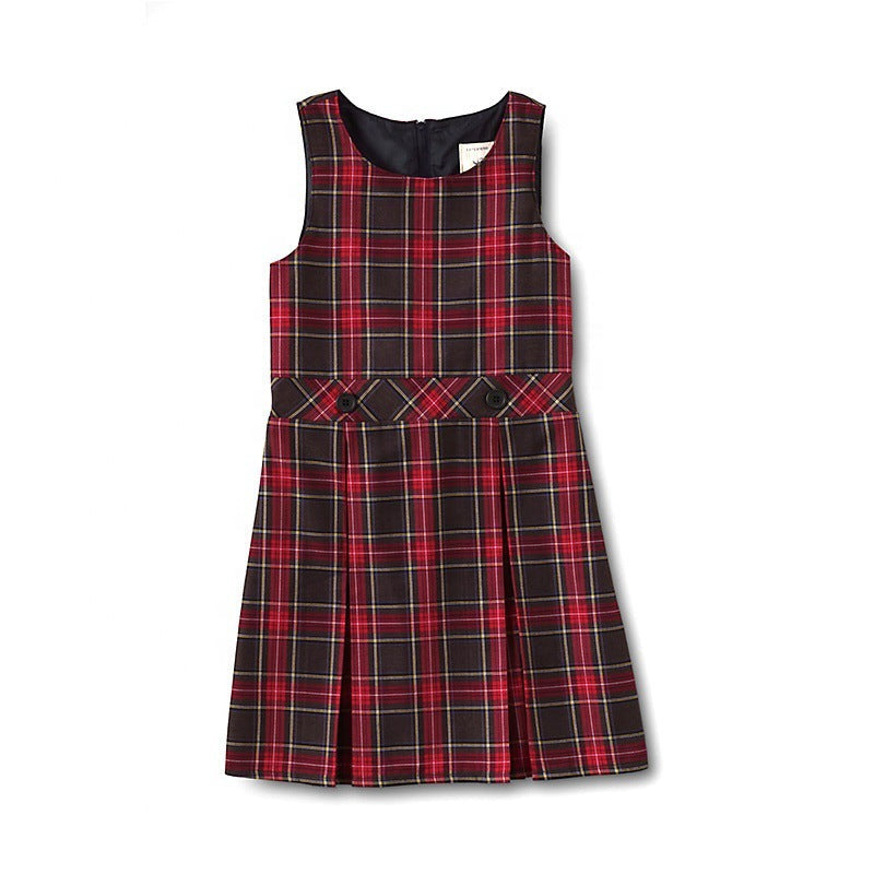 Plaid British Style Uniform For Women Spring And Summer - Cindi Book