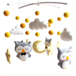 Newborn Owl Hand-Made Fabric Crib Rattle Toy - Cindi Book