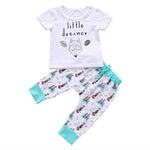 Newborn Baby Clothes Set T-shirt Tops Pants Little Boys and Girls Outfits - Cindi Book