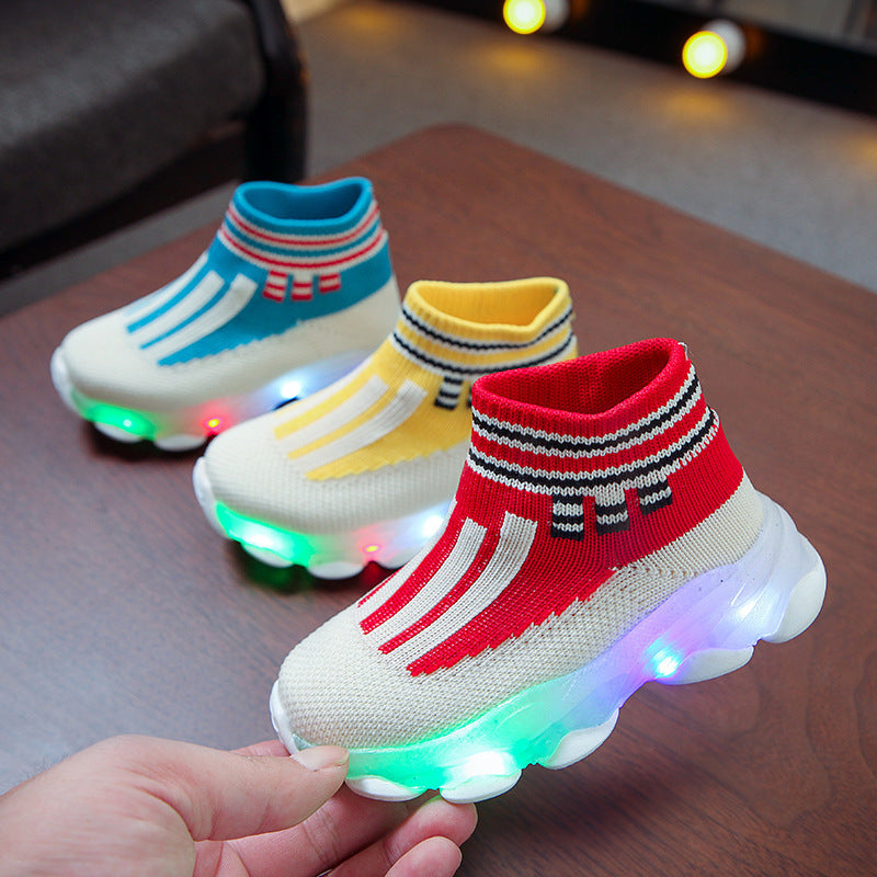 Children's LED light breathable sneakers - Cindi Book