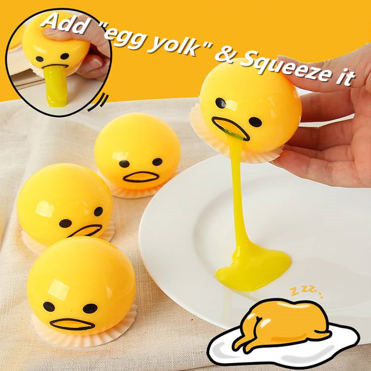 Puking Ball Brother Egg Yolk Pinch Vomit Spoof And Play Tricky Toys - Cindi Book