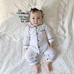 Baby pajamas solid color baby onesies kids clothes - Cindi Book