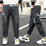 Boys Jeans Autumn And Winter New One-piece Velvet - Cindi Book