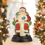 Old World Christmas Santa Checking His List Light - hand-blown glass Christmas tree ornament