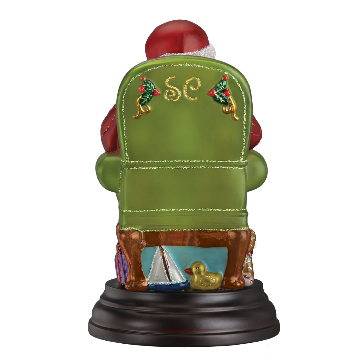 Old World Christmas Santa Checking His List Light - hand-blown glass Christmas tree ornament (view 3)