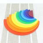 Jigsaw Puzzle Large 12-piece Arch Bridge Rainbow Building Blocks Early Childhood Education Toys - Cindi Book