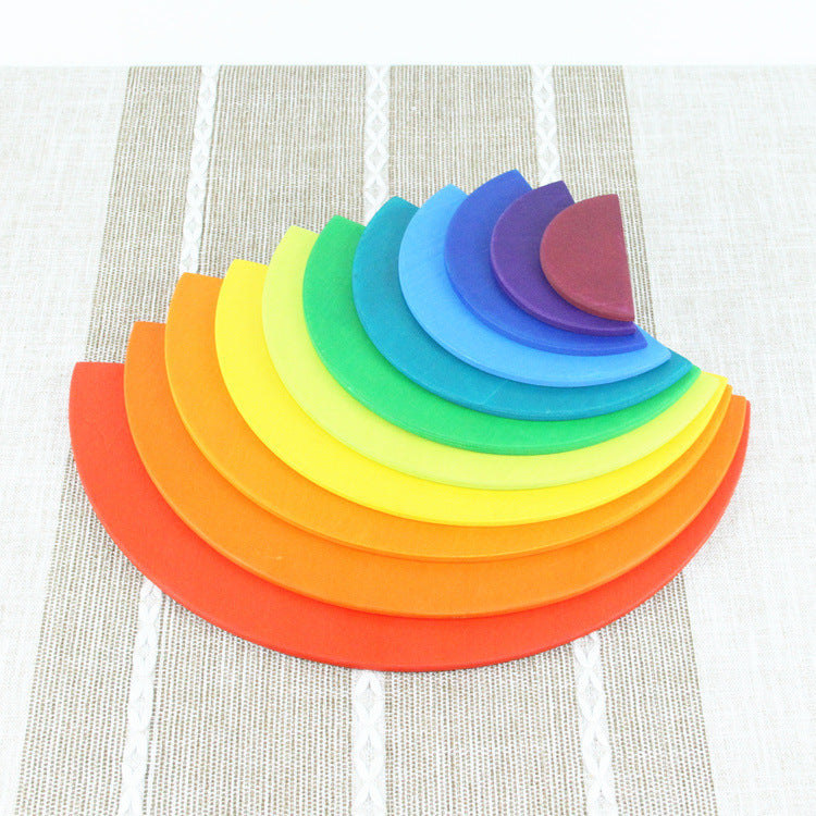 Jigsaw Puzzle Large 12-piece Arch Bridge Rainbow Building Blocks Early Childhood Education Toys - Cindi Book