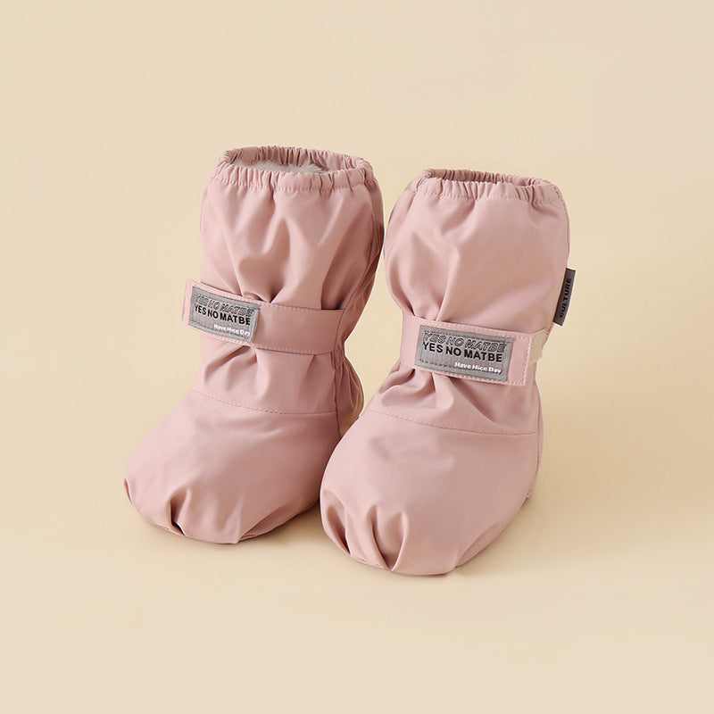 Children's Waterproof Cotton Shoes Cross-border European And American Winter Baby And Infant Ankle Sock Two-in-one Velvet Shoes Children's Shoes - Cindi Book