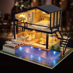 Doll House Wooden Furniture Diy House Miniature Box Puzzle Assemble 3D Miniaturas Dollhouse Kits Toys For Children Birthday Gift - Cindi Book