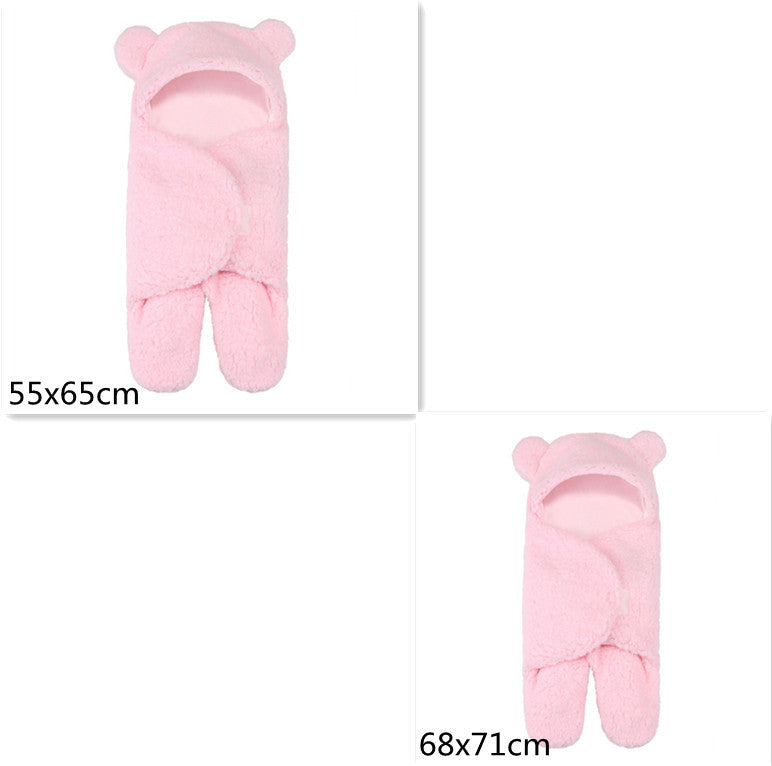 Lamb Plush Sleeping Bag Newborn Baby Swaddling Quilt - Cindi Book