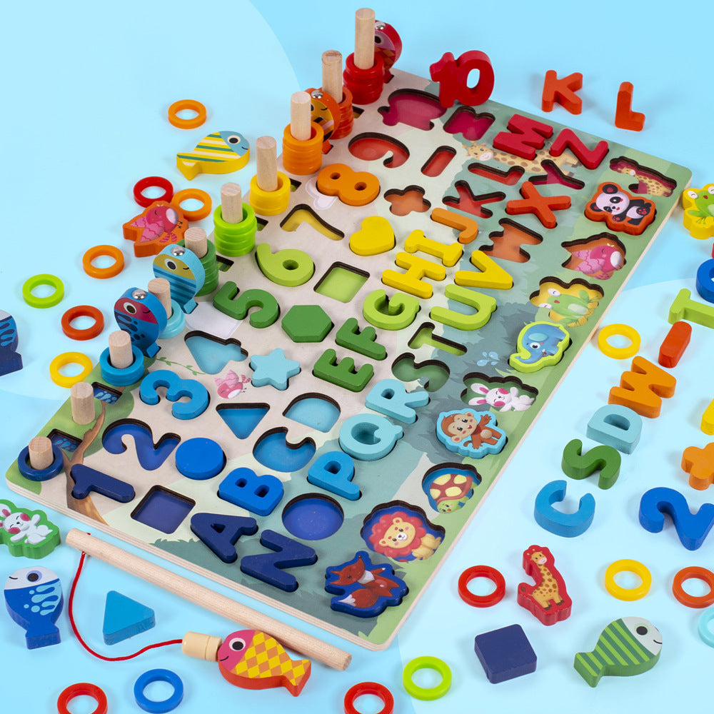 Children 3D Alphabet Number Puzzle Baby Colorful Geometric Digital Letter Educational Toy - Cindi Book